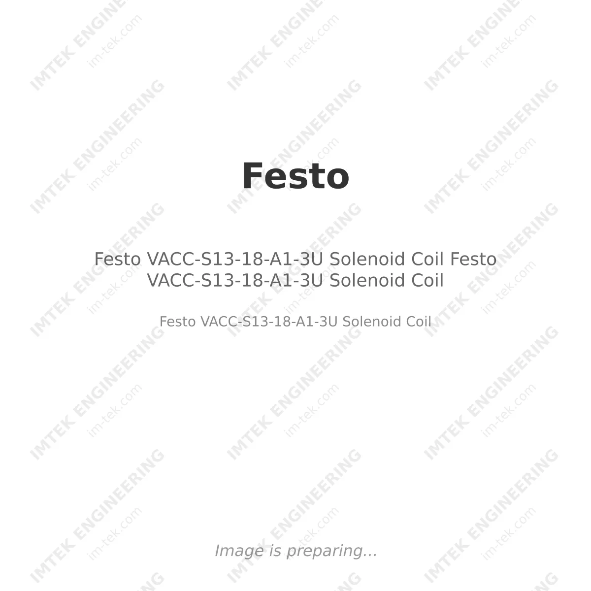 Festo VACC-S13-18-A1-3U Solenoid Coil Festo VACC-S13-18-A1-3U Solenoid Coil