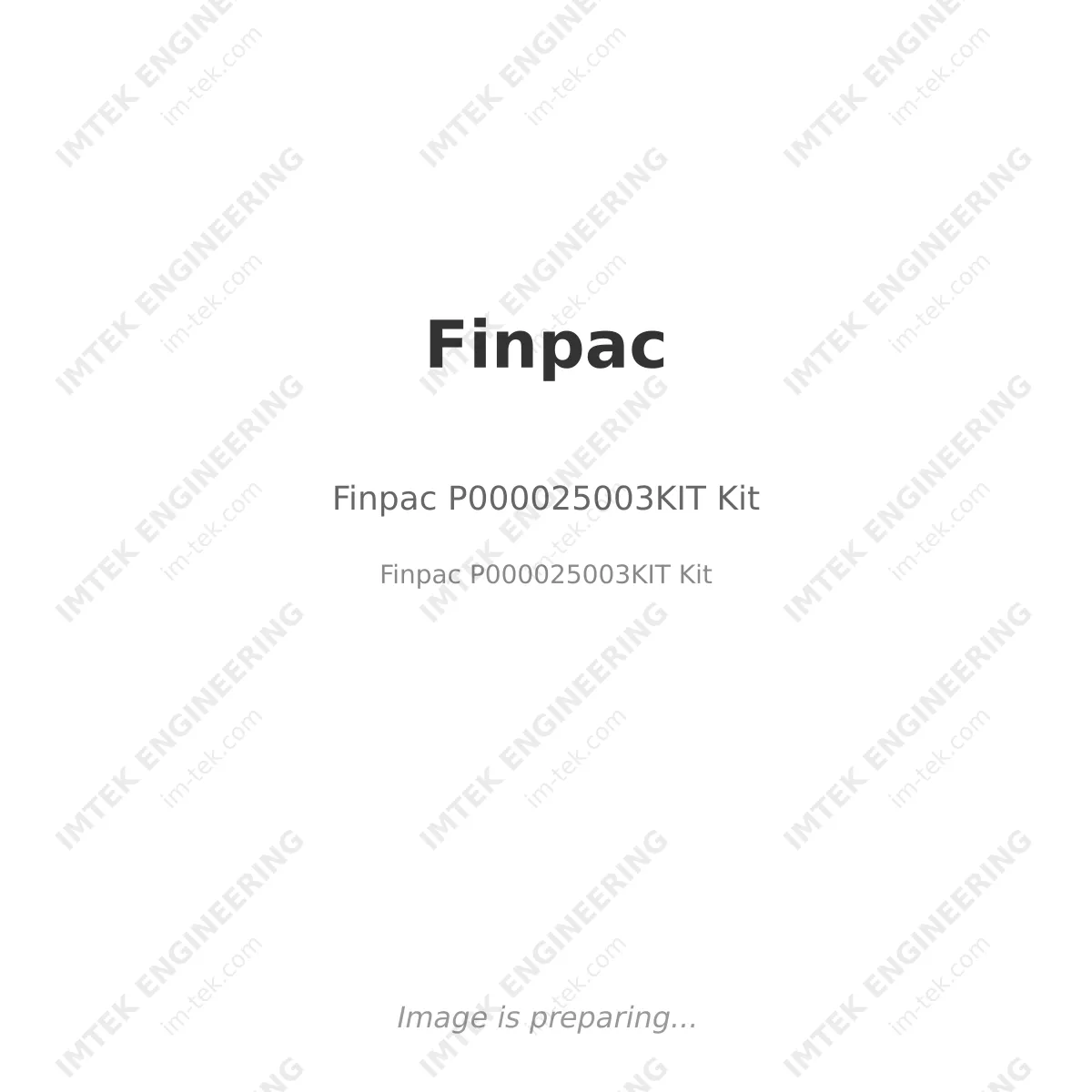 Finpac P000025003KIT Kit