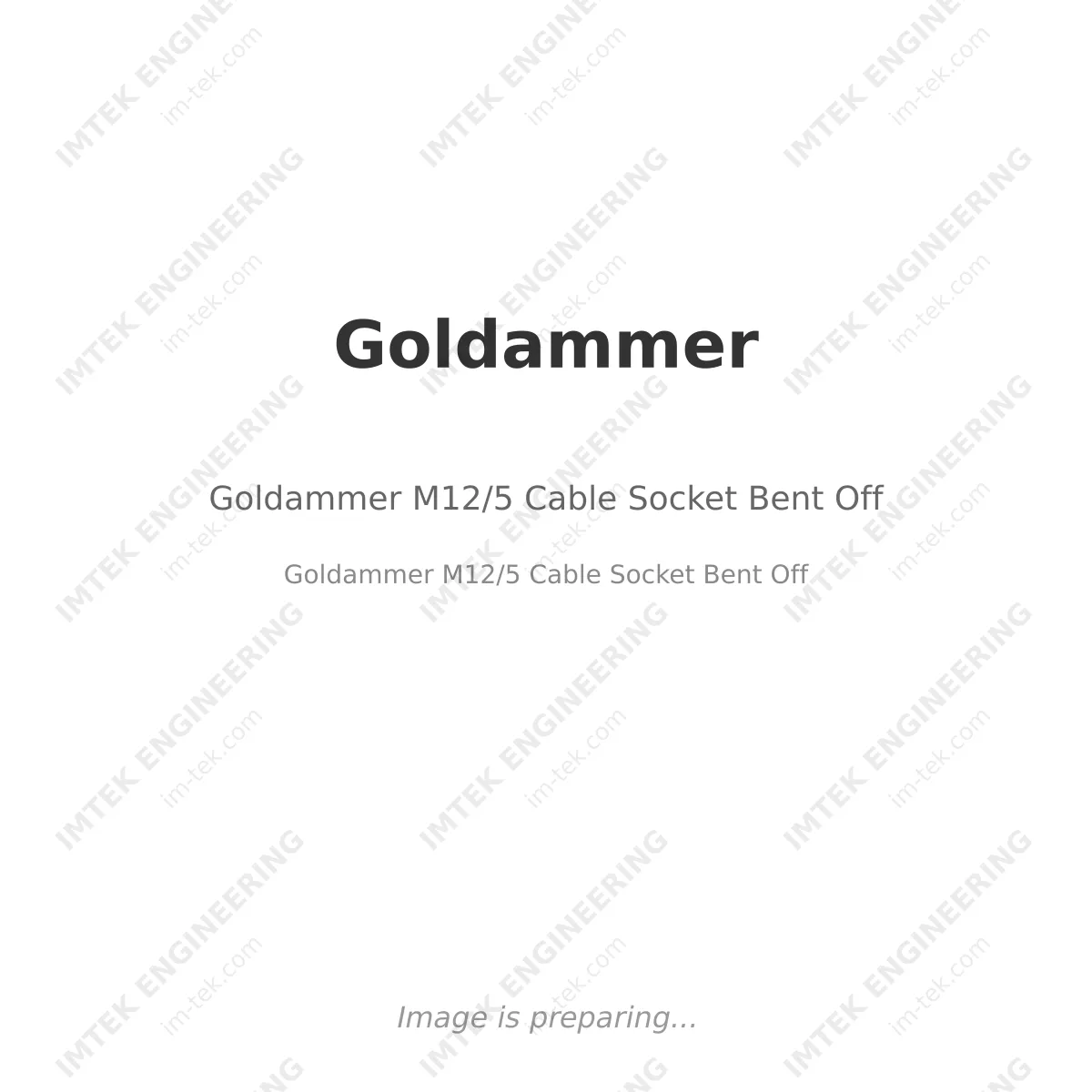 Goldammer M12/5 Cable Socket Bent Off