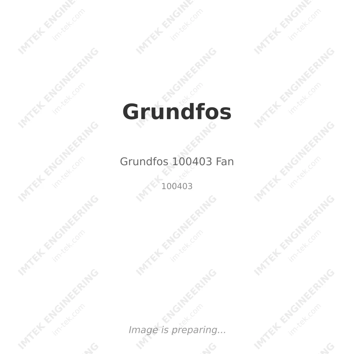 Grundfos 100403 Fan