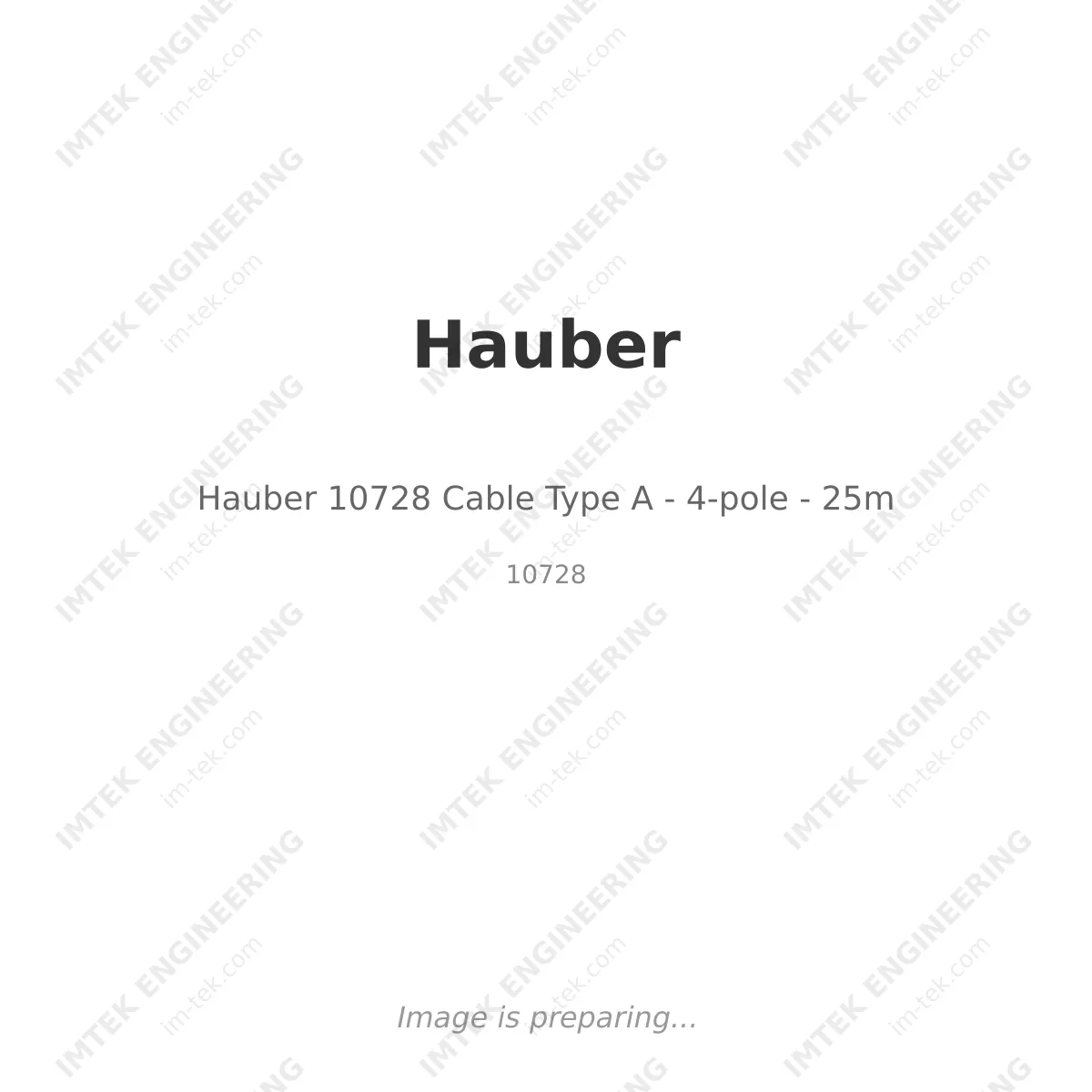Hauber 10728 Cable Type A - 4-pole - 25m