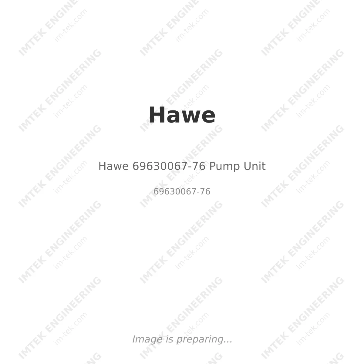 Hawe 69630067-76 Pump Unit
