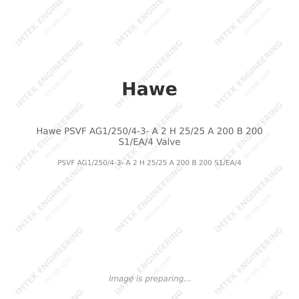 Hawe PSVF AG1/250/4-3- A 2 H 25/25 A 200 B 200 S1/EA/4 Valve