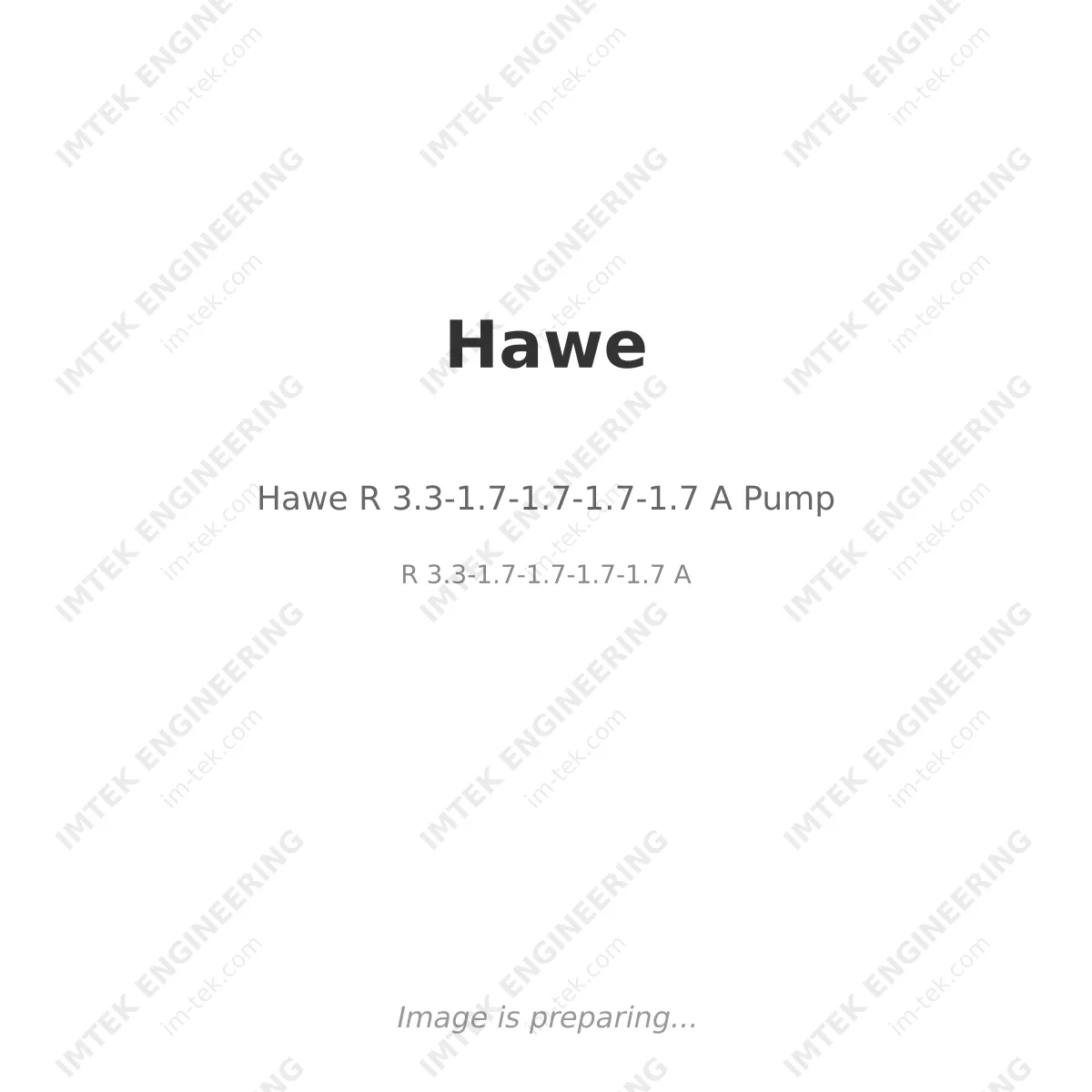 Hawe R 3.3-1.7-1.7-1.7-1.7 A Pump
