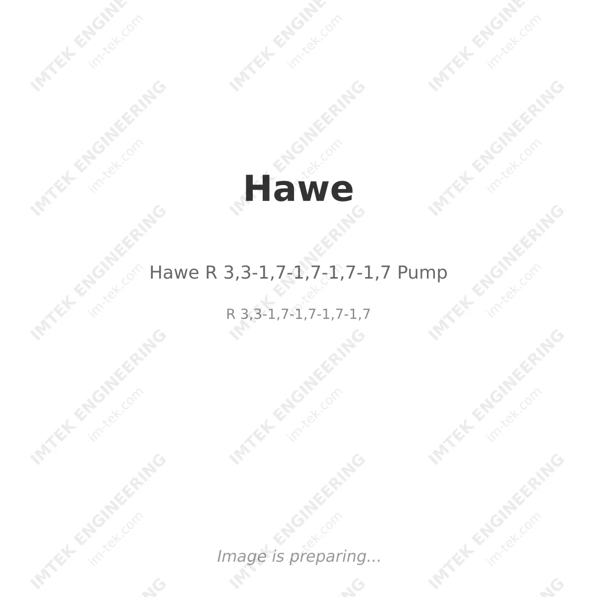 Hawe R 3,3-1,7-1,7-1,7-1,7 Pump