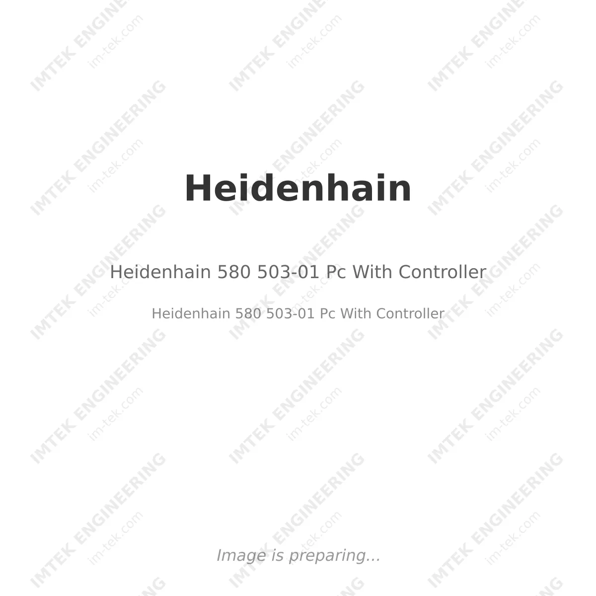 Heidenhain 580 503-01 Pc With Controller