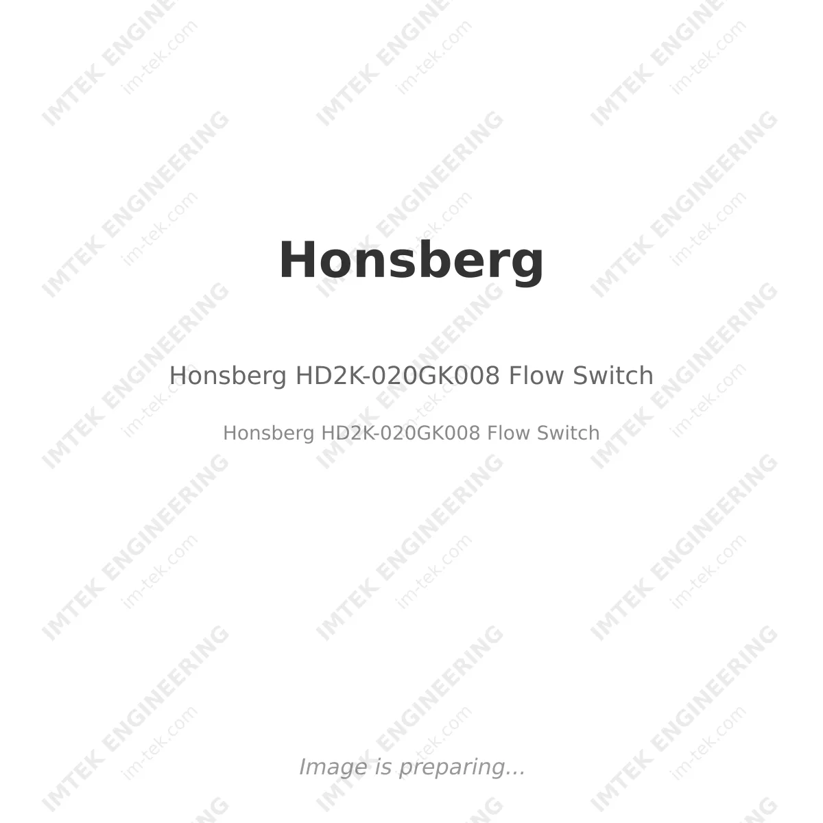 Honsberg HD2K-020GK008 Flow Switch
