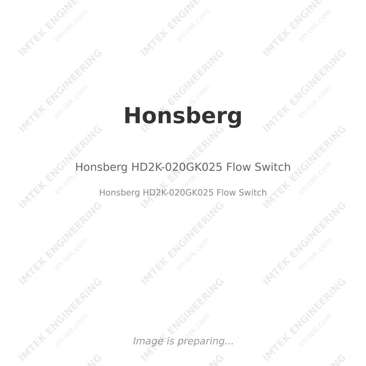 Honsberg HD2K-020GK025 Flow Switch