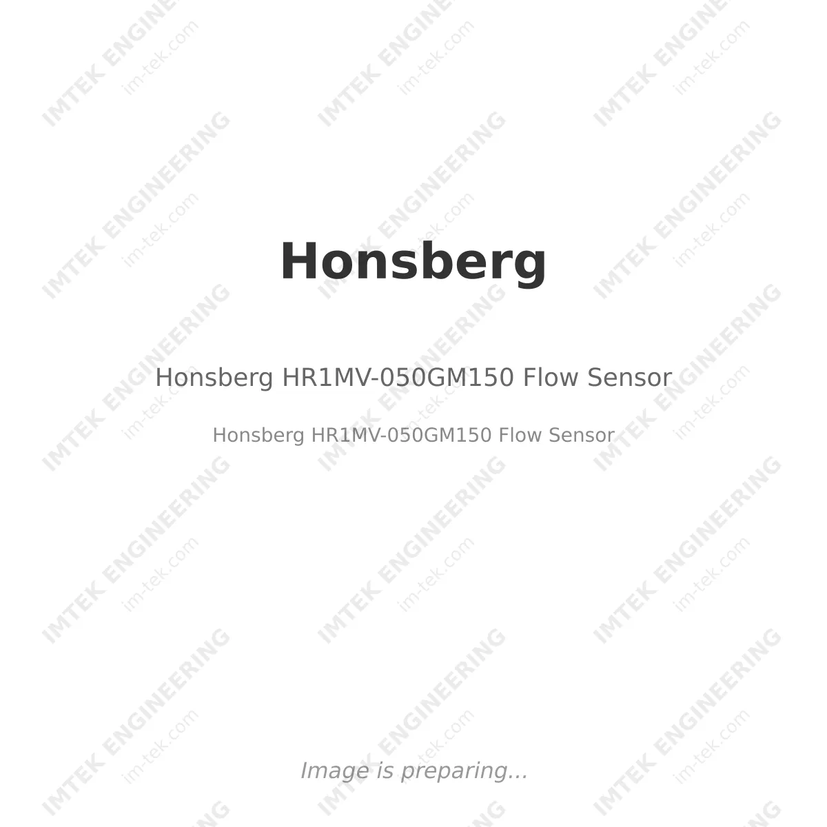 Honsberg HR1MV-050GM150 Flow Sensor