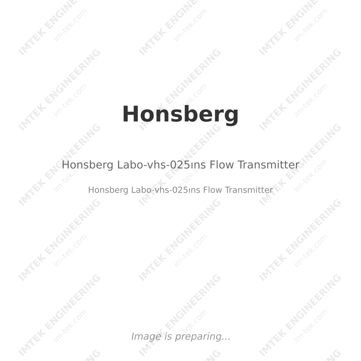Honsberg Labo-vhs-025ıns Flow Transmitter