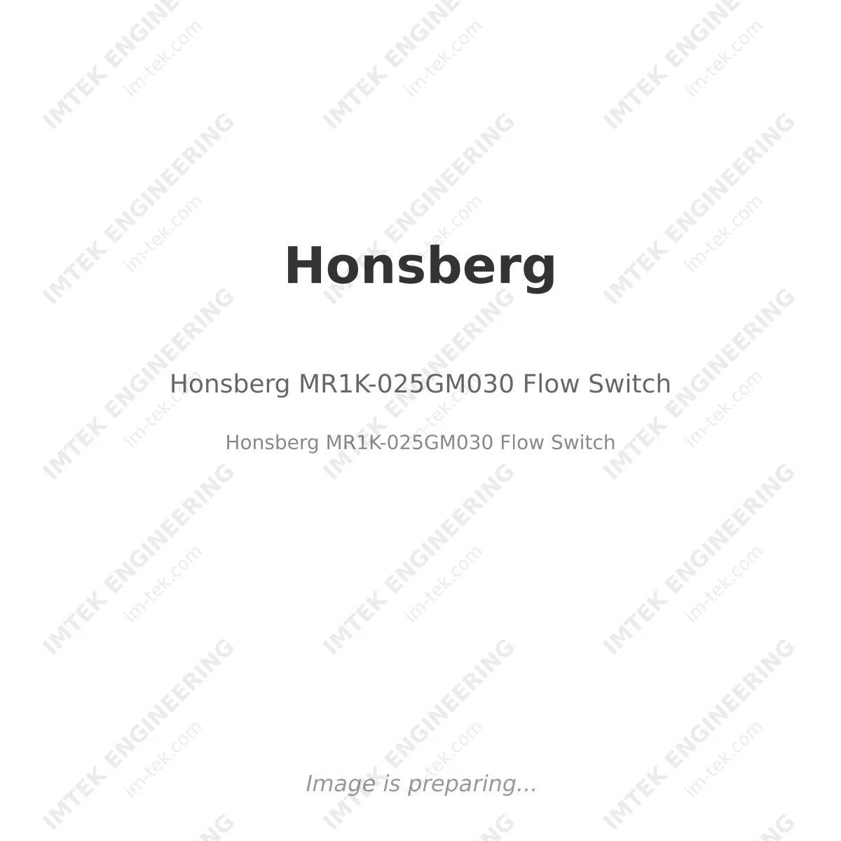Honsberg MR1K-025GM030 Flow Switch