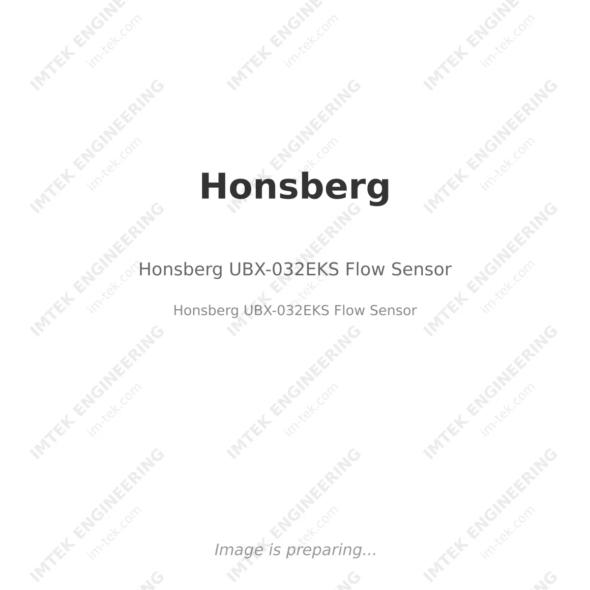 Honsberg UBX-032EKS Flow Sensor