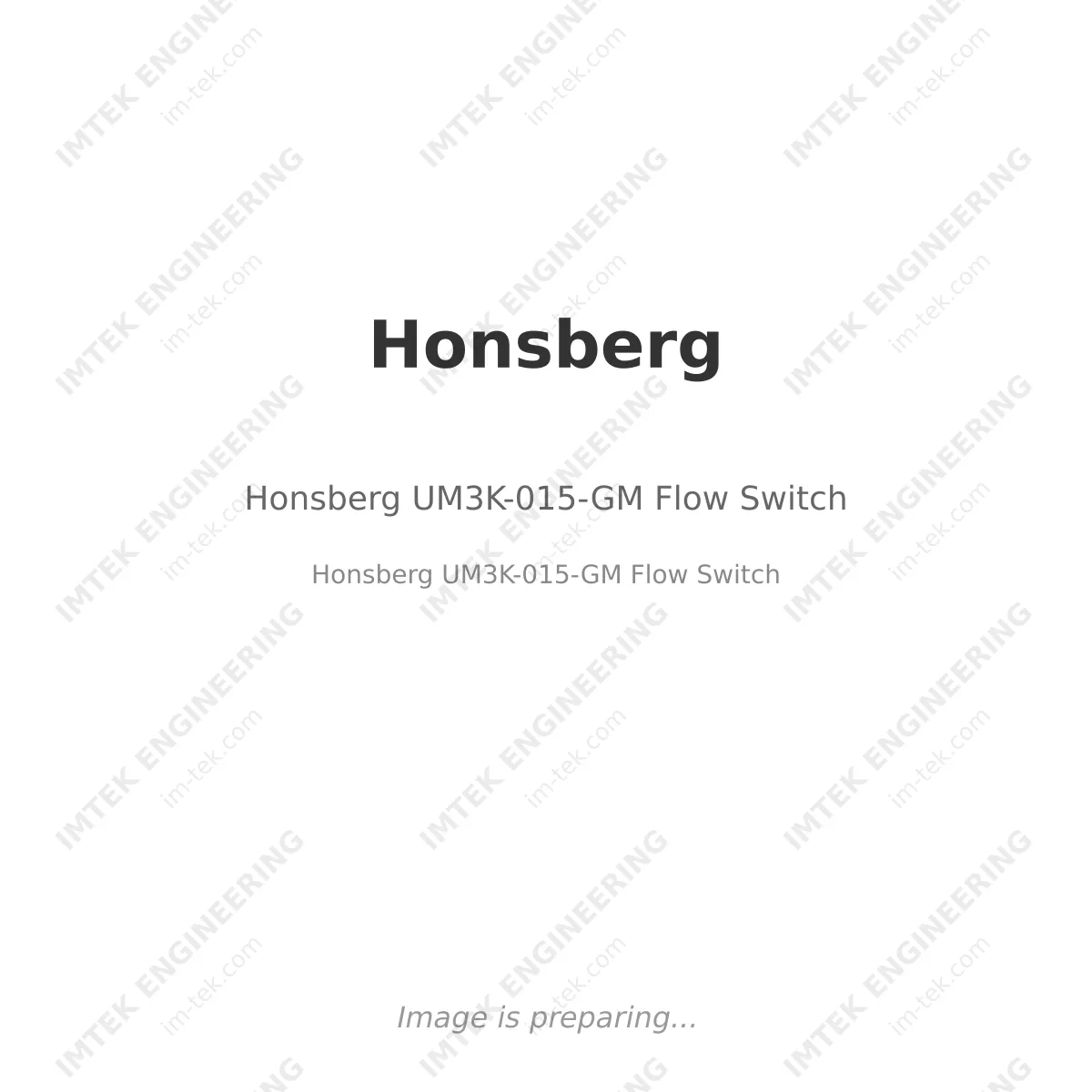 Honsberg UM3K-015-GM Flow Switch