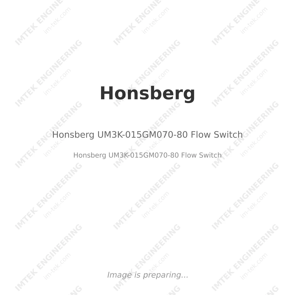 Honsberg UM3K-015GM070-80 Flow Switch