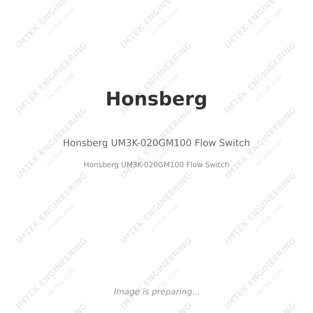 Honsberg UM3K-020GM100  Flow Switch