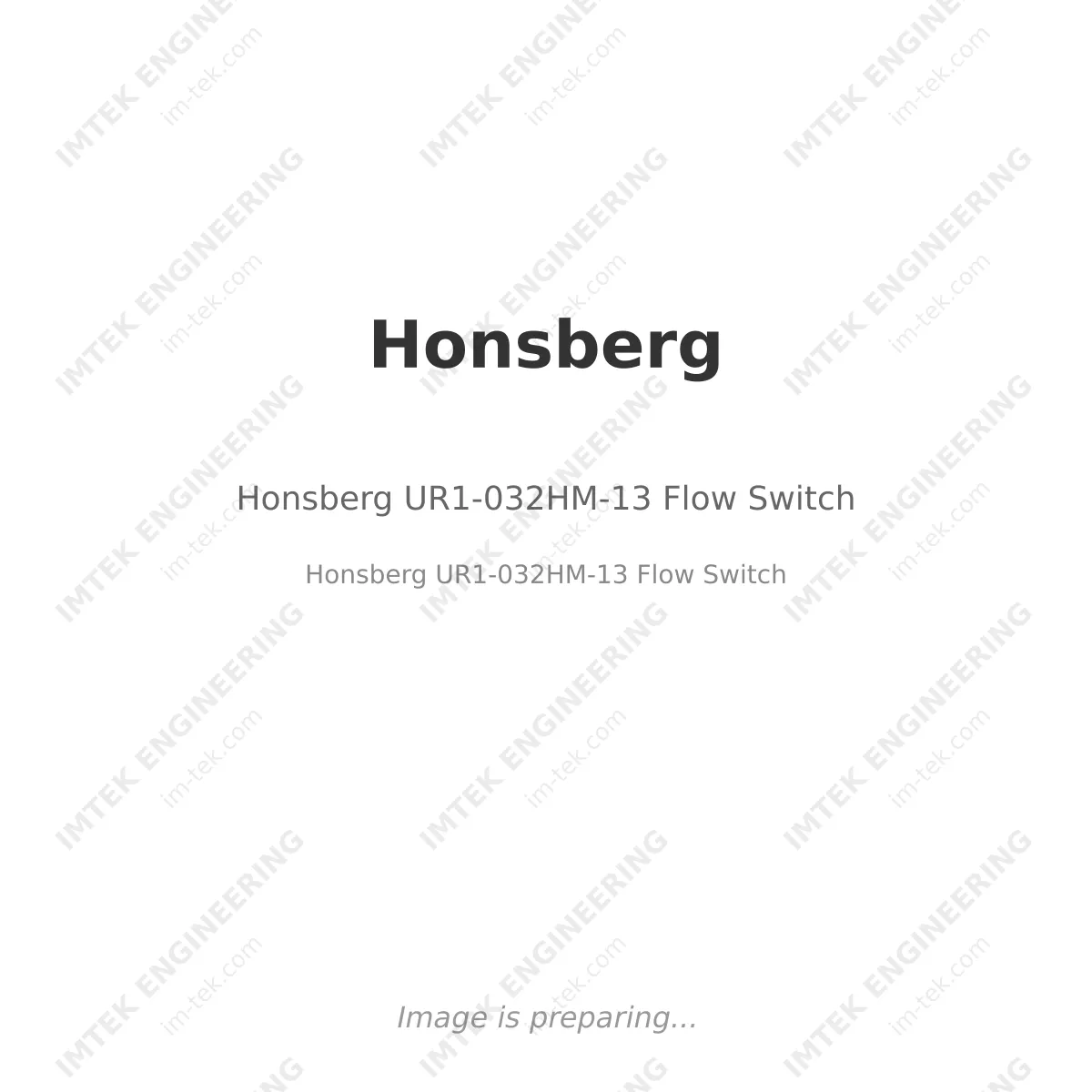Honsberg UR1-032HM-13 Flow Switch