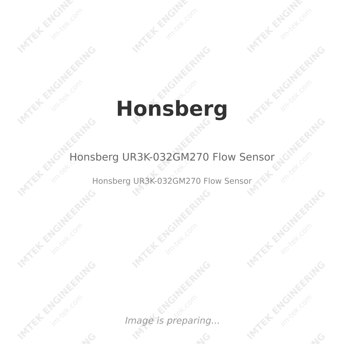 Honsberg UR3K-032GM270 Flow Sensor