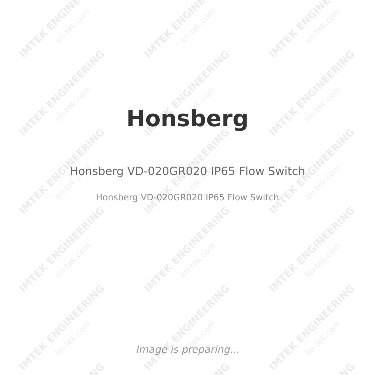 Honsberg VD-020GR020 IP65 Flow Switch
