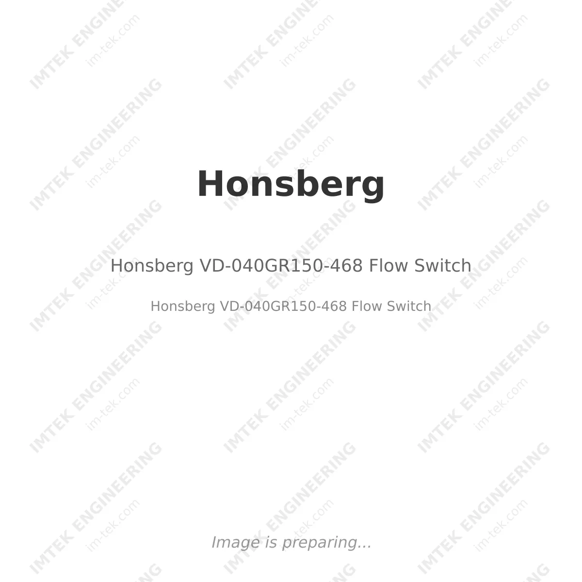Honsberg VD-040GR150-468 Flow Switch