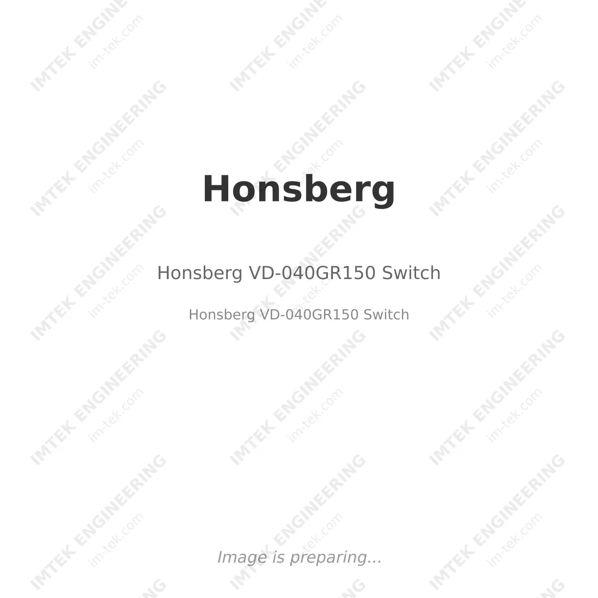Honsberg VD-040GR150   Switch