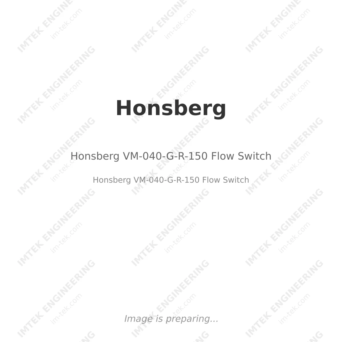 Honsberg VM-040-G-R-150 Flow Switch