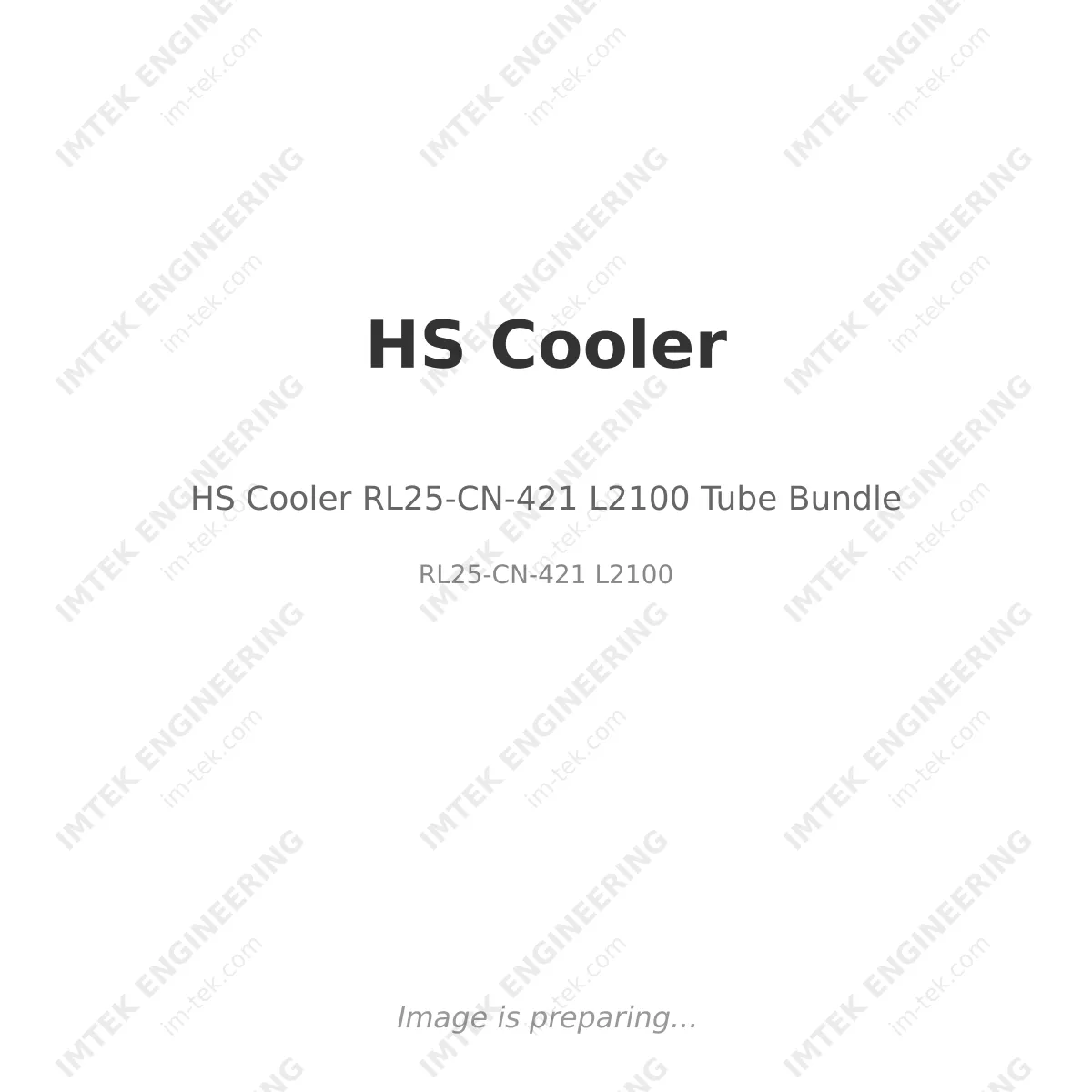 HS Cooler RL25-CN-421 L2100 Tube Bundle