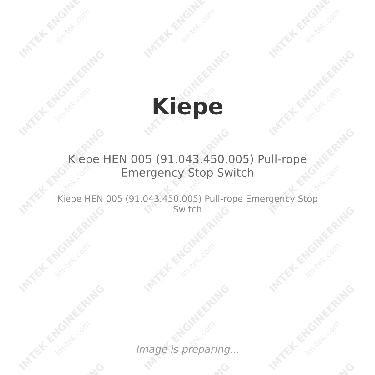 Kiepe HEN 005 (91.043.450.005) Pull-rope Emergency Stop Switch