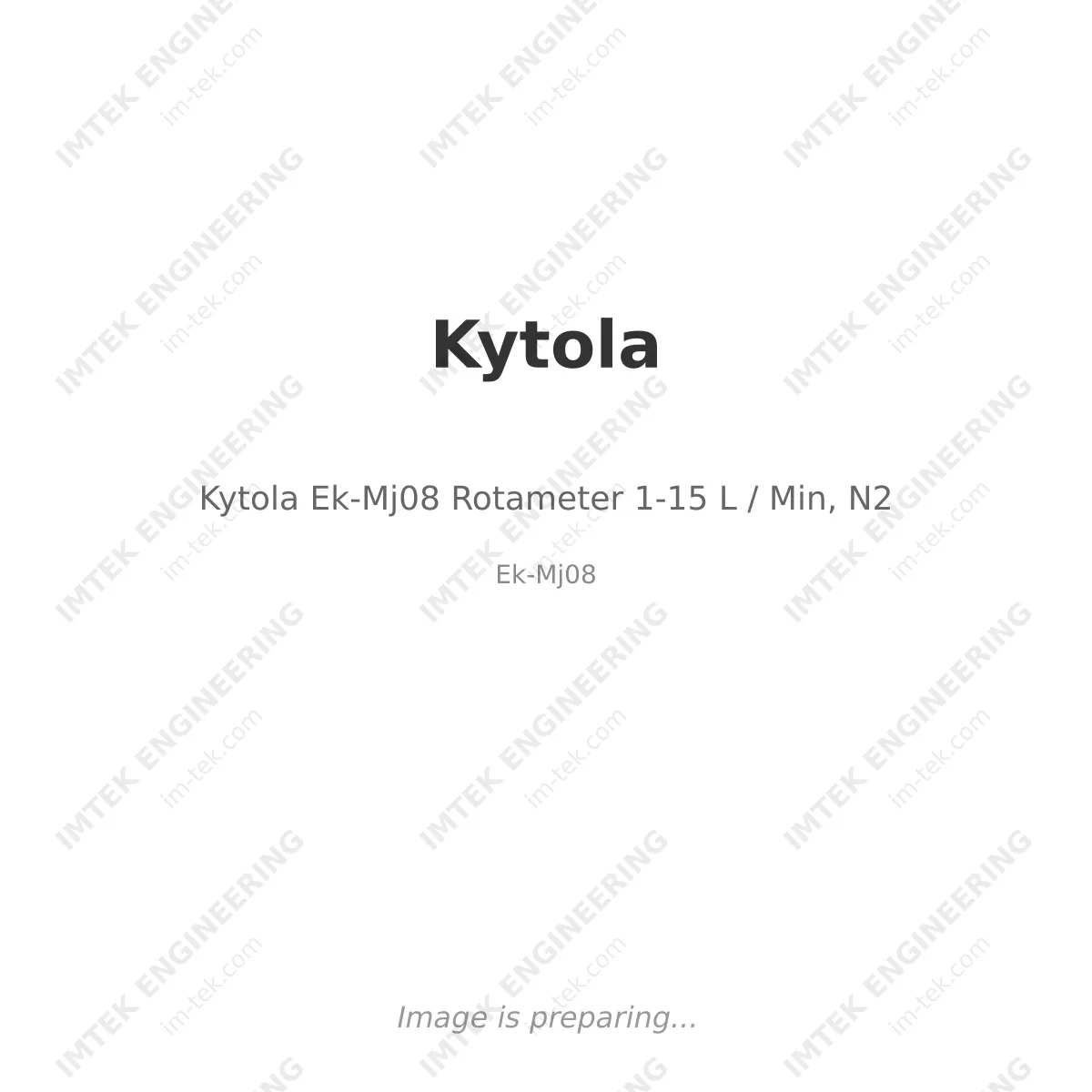 Kytola Ek-Mj08 Rotameter 1-15 L / Min, N2