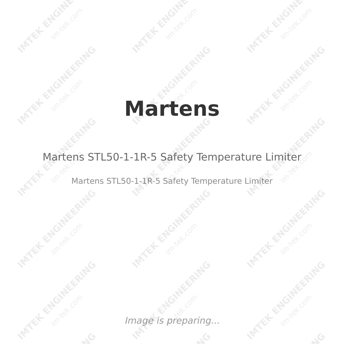 Martens STL50-1-1R-5 Safety Temperature Limiter