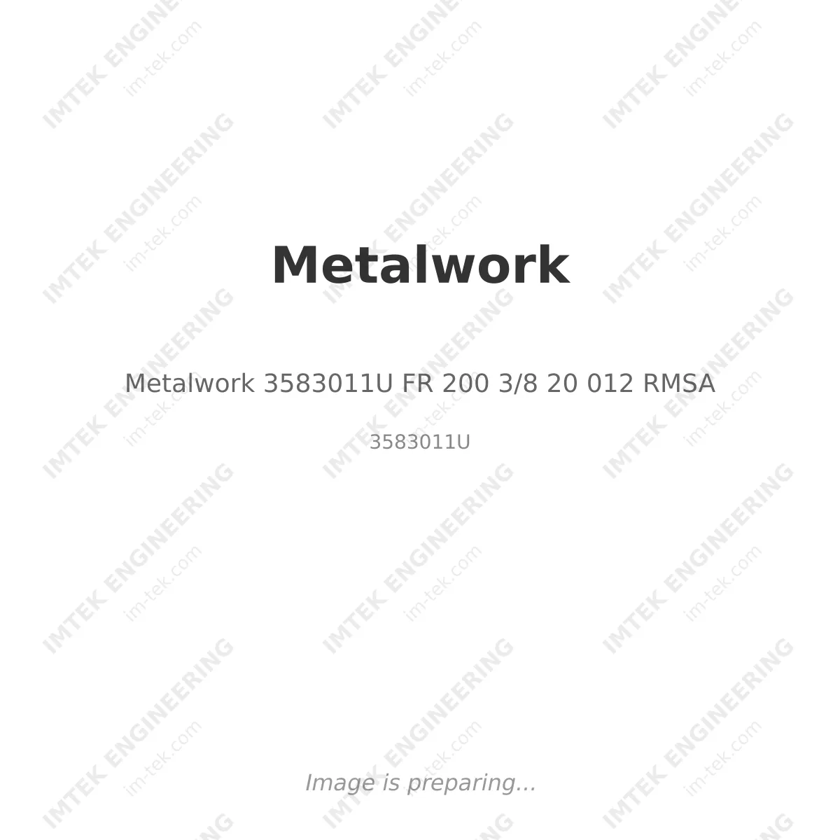 Metalwork 3583011U        FR 200 3/8 20 012 RMSA