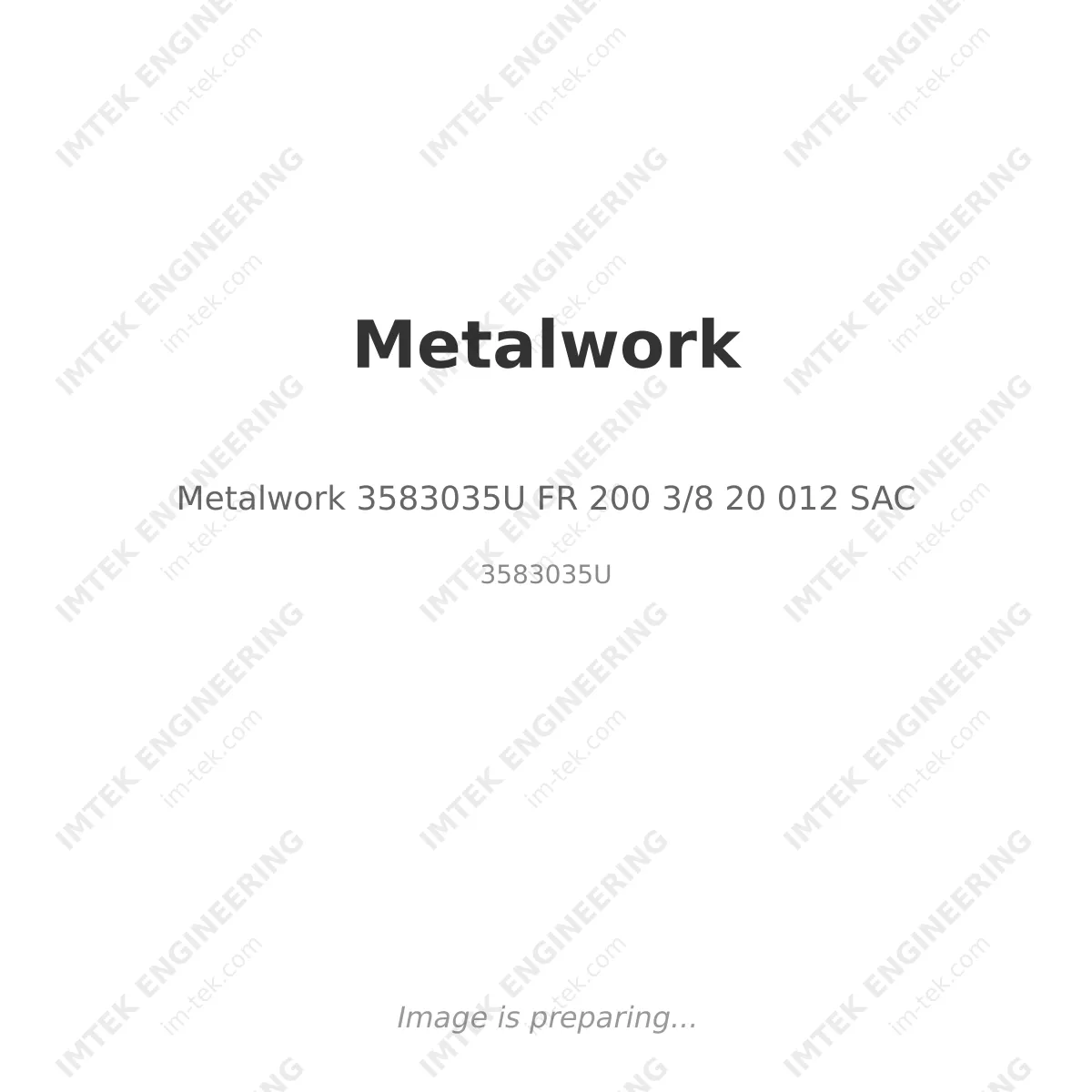 Metalwork 3583035U        FR 200 3/8 20 012 SAC