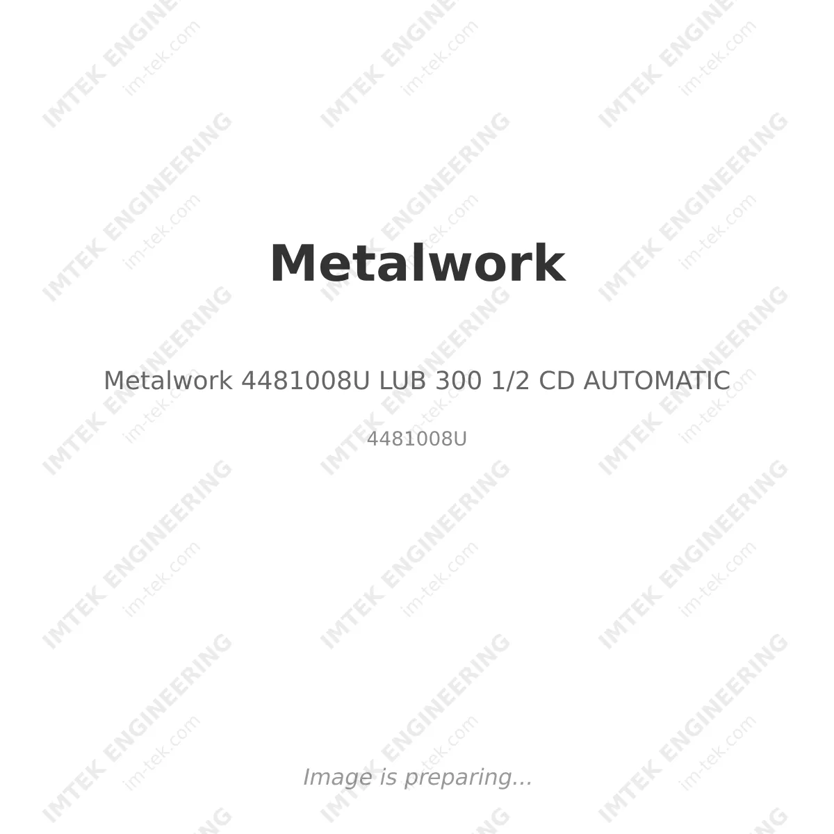 Metalwork 4481008U	  LUB 300 1/2 CD AUTOMATIC