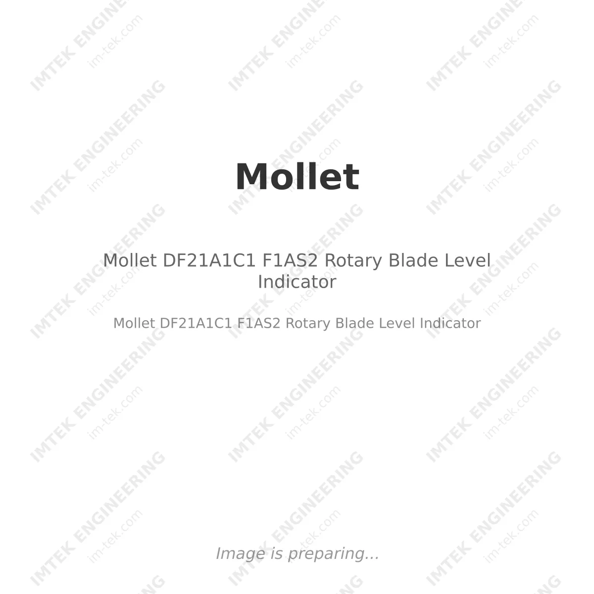 Mollet DF21A1C1 F1AS2 Rotary Blade Level Indicator