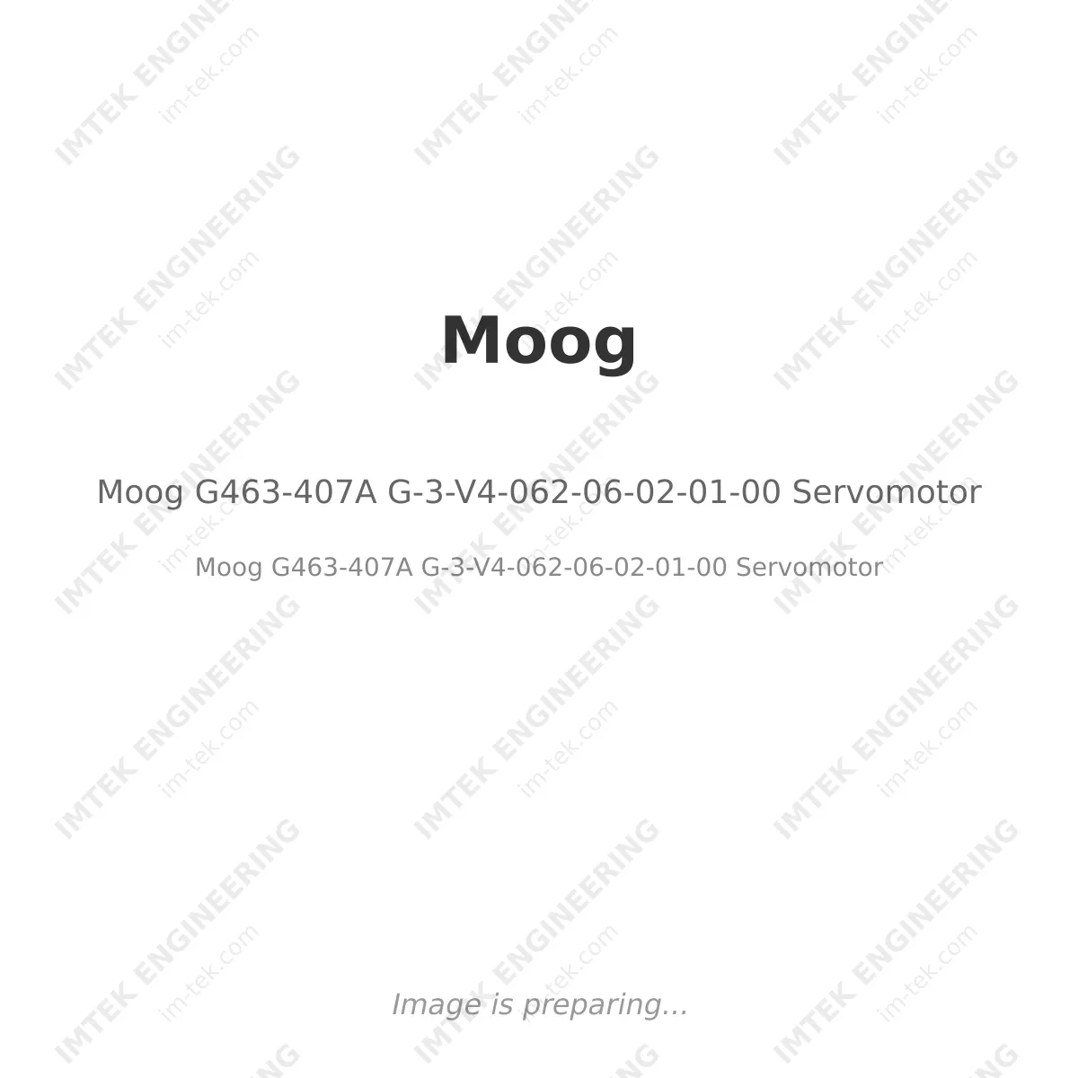Moog G463-407A G-3-V4-062-06-02-01-00 Servomotor