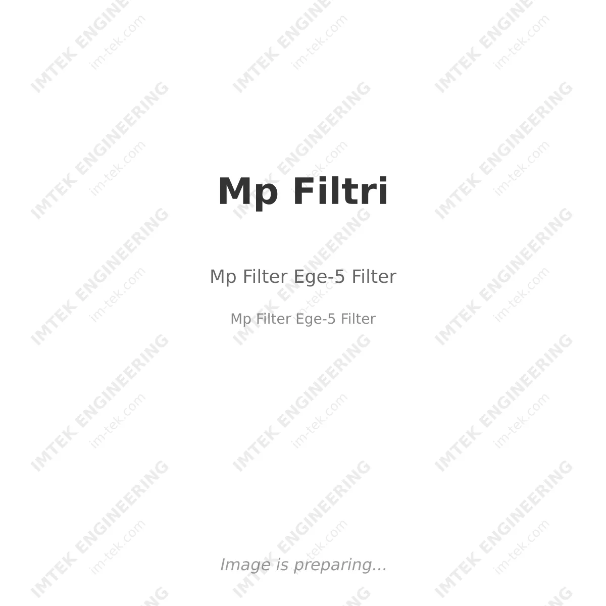 Mp Filter Ege-5 Filter