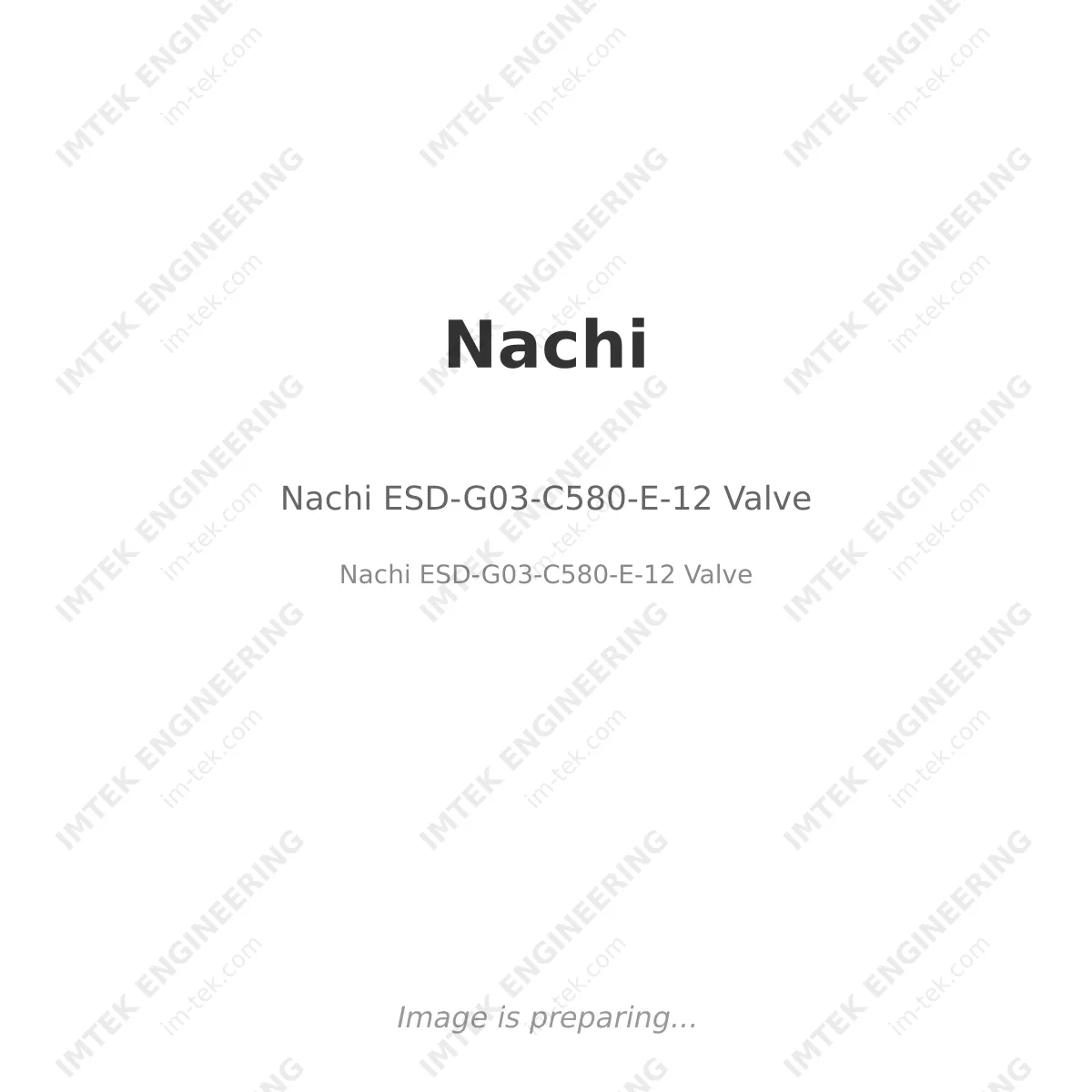 Nachi ESD-G03-C580-E-12 Valve