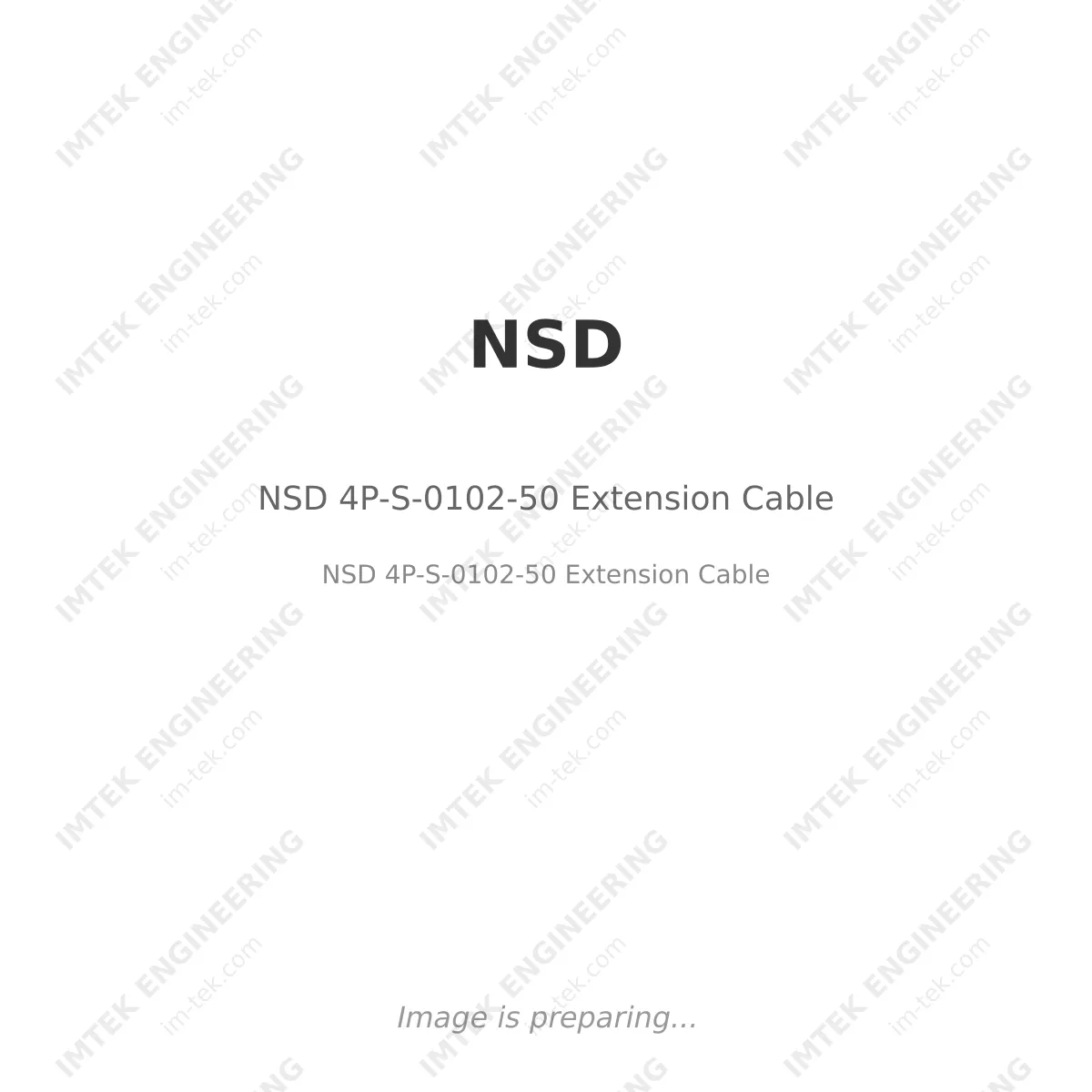 NSD 4P-S-0102-50 Extension Cable