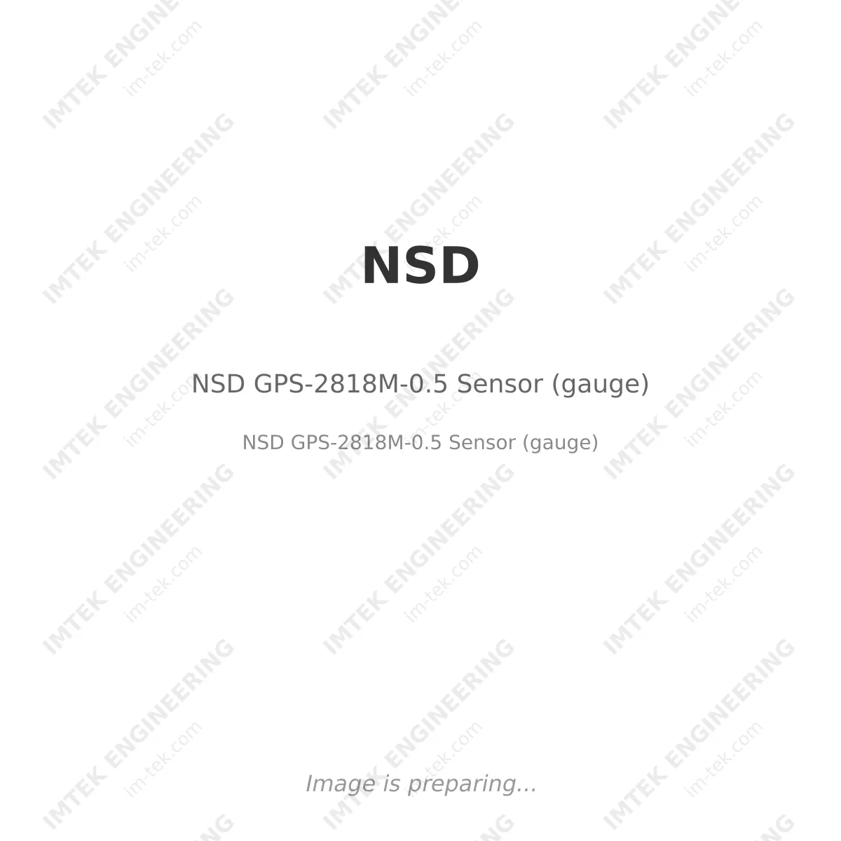 NSD GPS-2818M-0.5 Sensor (gauge)