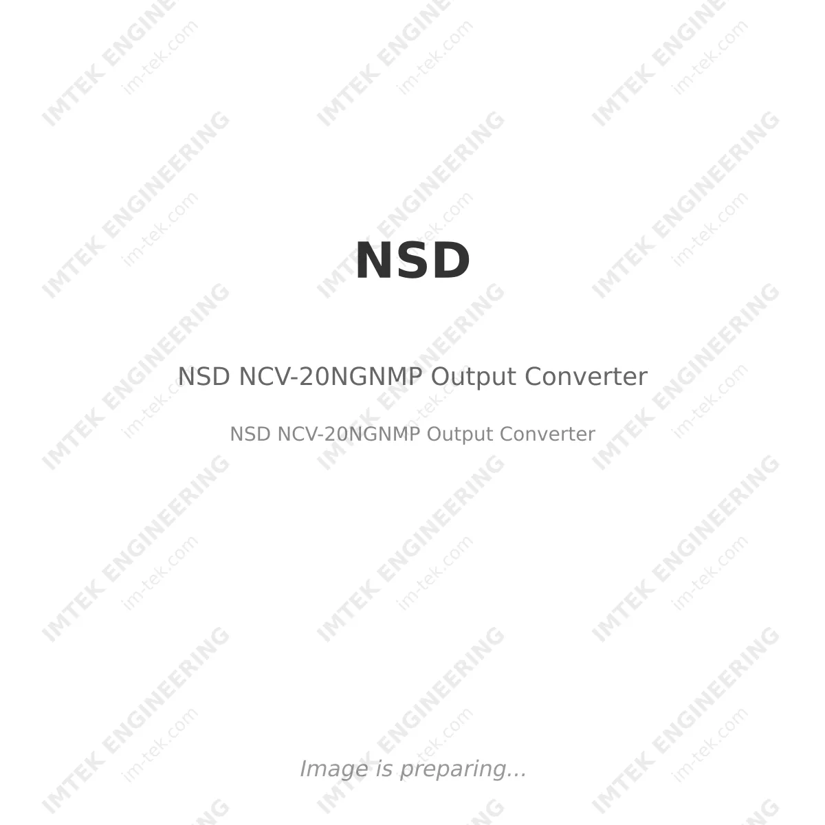 NSD NCV-20NGNMP Output Converter
