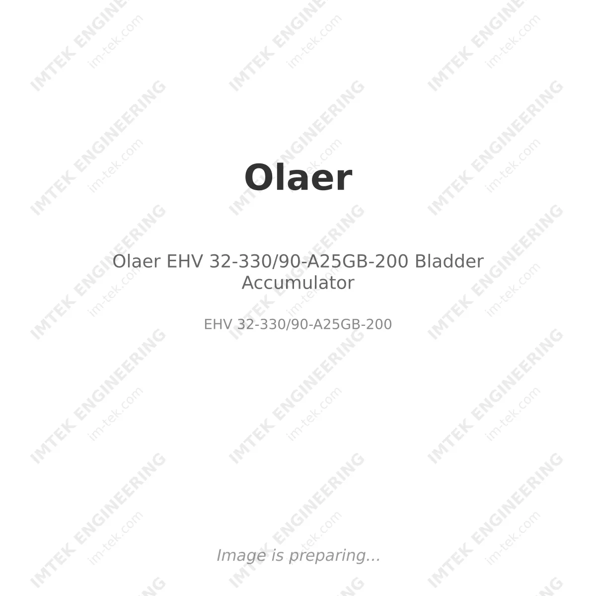 Olaer EHV 32-330/90-A25GB-200 Bladder Accumulator