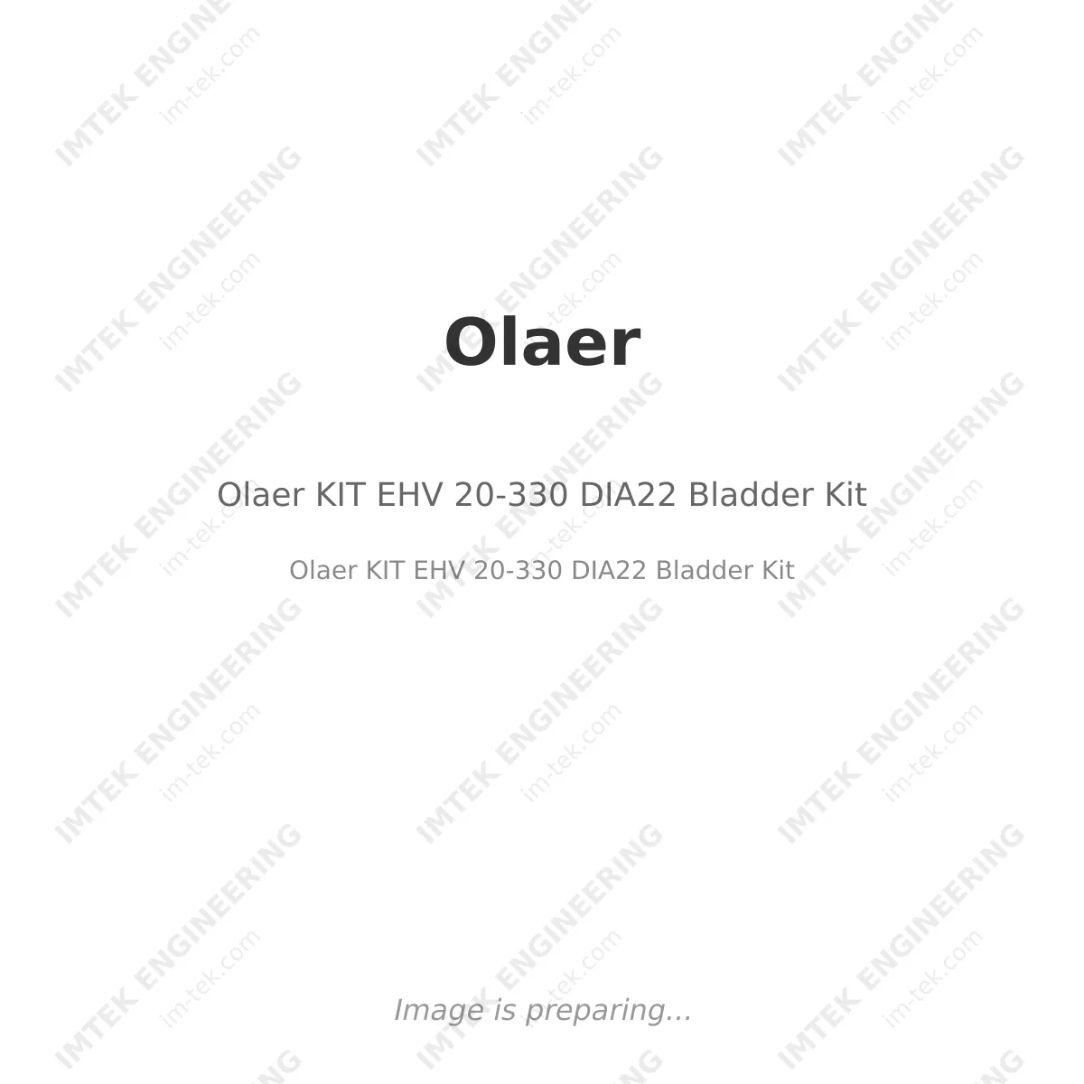 Olaer KIT EHV 20-330 DIA22 Bladder Kit