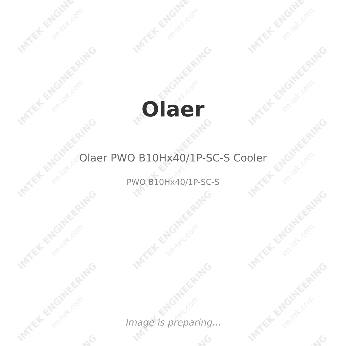 Olaer PWO B10Hx40/1P-SC-S Cooler
