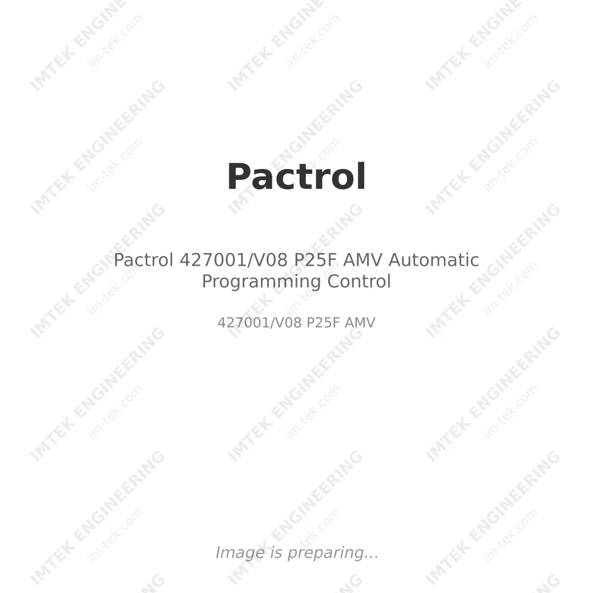 Pactrol 427001/V08 P25F AMV Automatic Programming Control