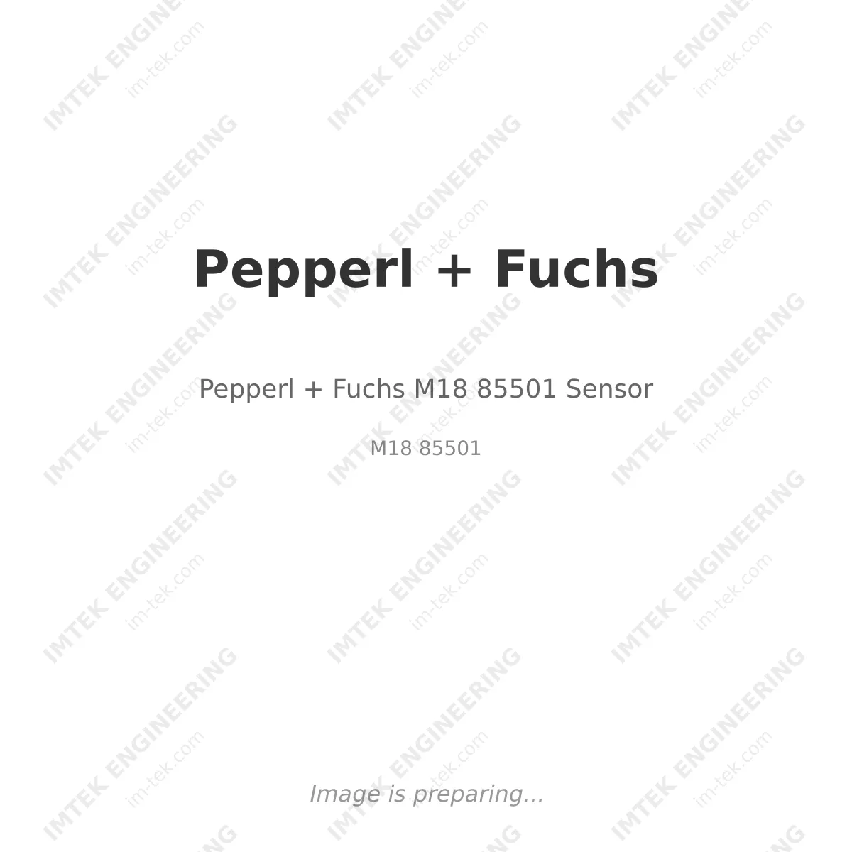 Pepperl + Fuchs M18 85501 Sensor