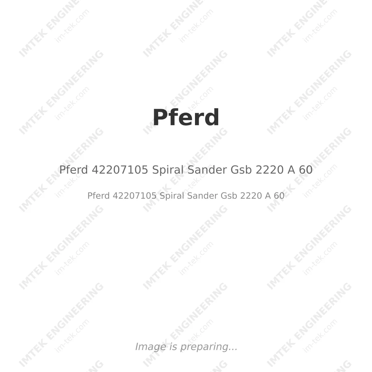 Pferd 42207105  Spiral Sander Gsb 2220 A 60