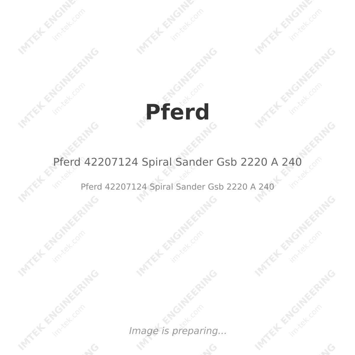 Pferd 42207124 Spiral Sander Gsb 2220 A 240