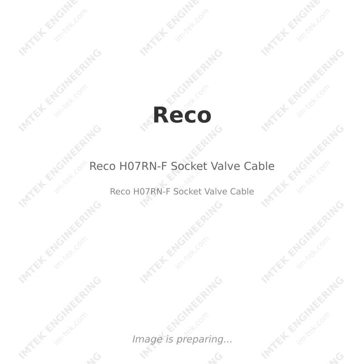 Reco H07RN-F Socket Valve Cable