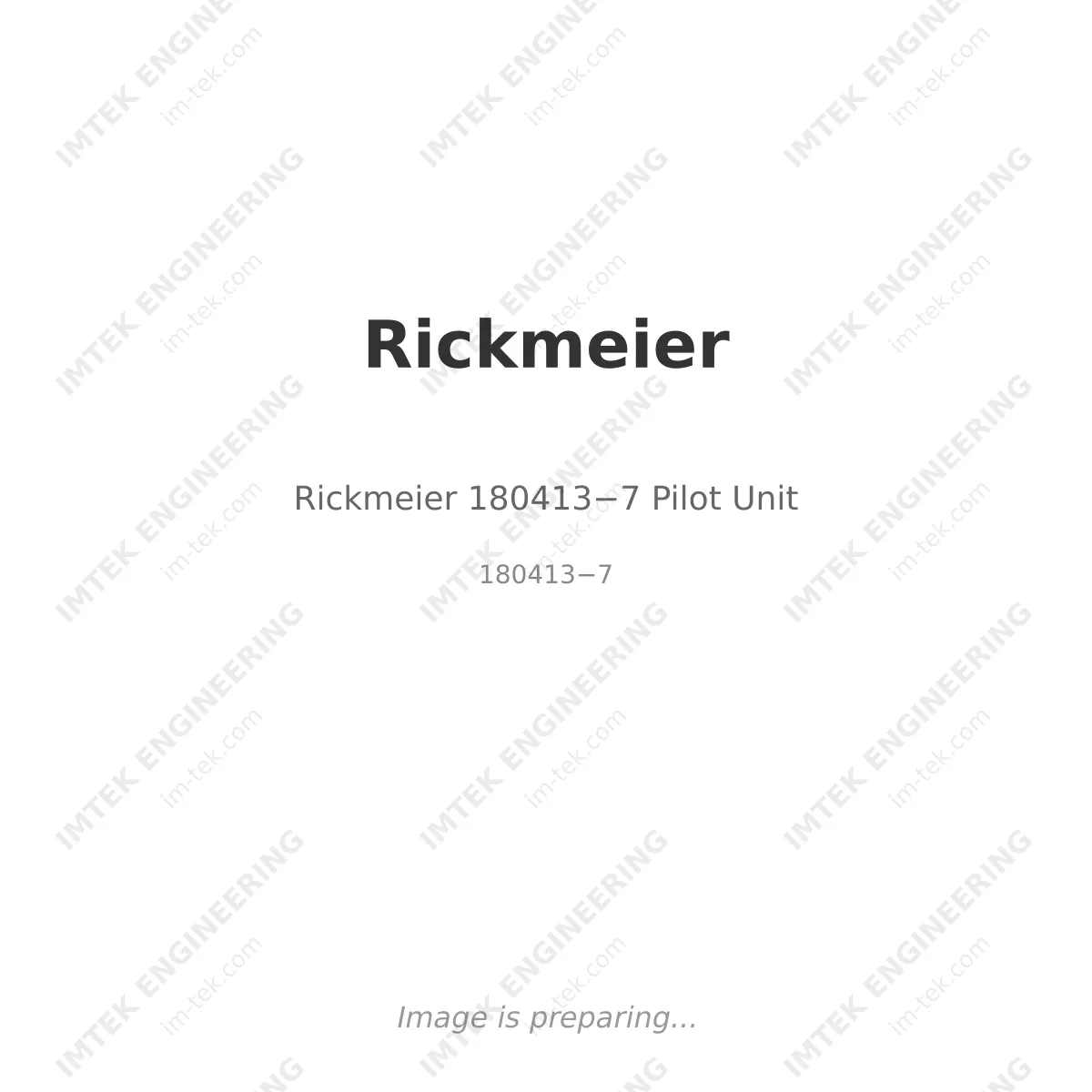 Rickmeier 180413−7 Pilot Unit