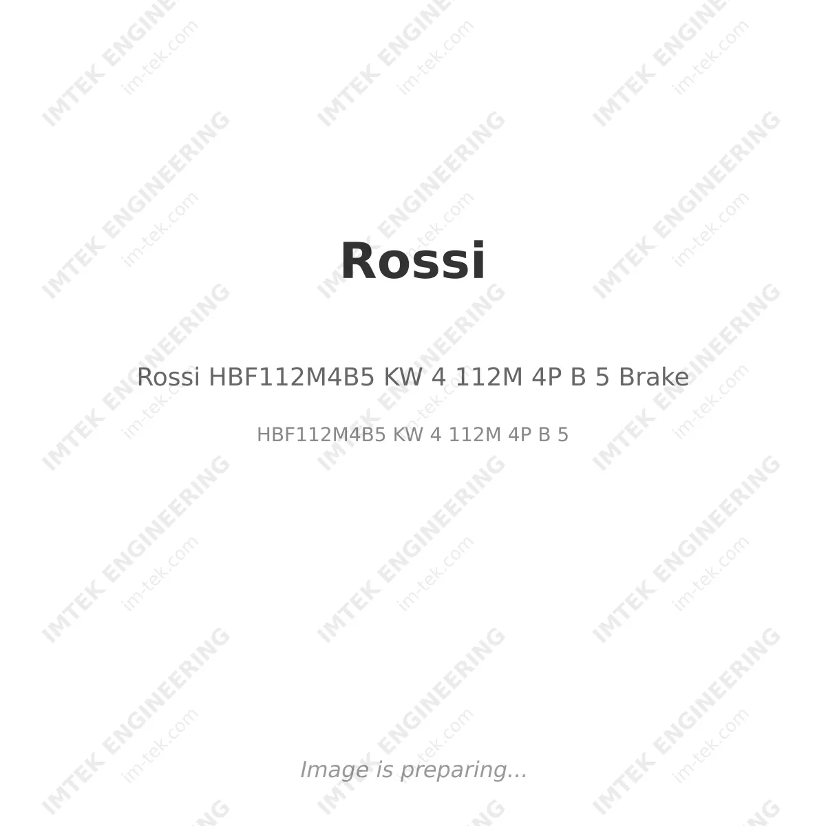 Rossi HBF112M4B5 KW 4 112M 4P B 5 Brake