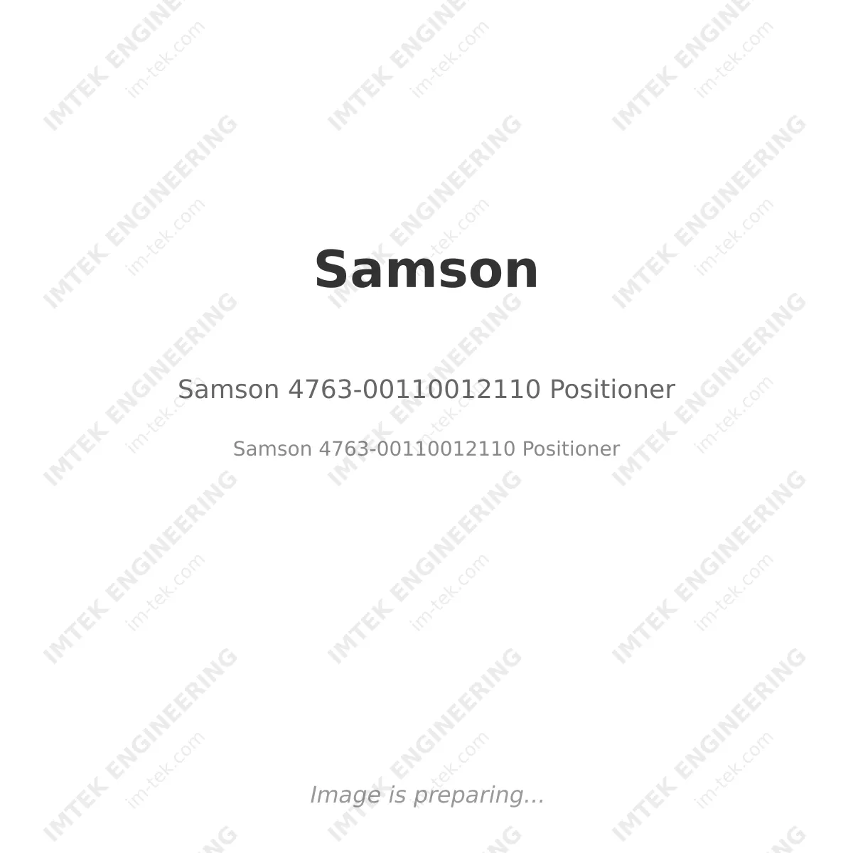 Samson 4763-00110012110 Positioner